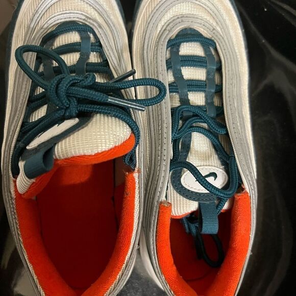 Nike Air Max 97 GS Rainforest/White-Team Orange 921522 300 Size 5.5Y - Picture 8 of 11
